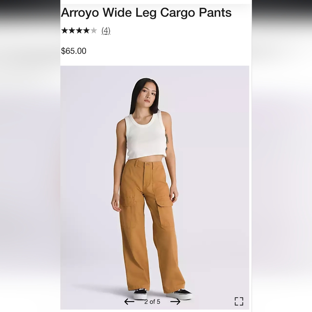 Vans womans arroyo wide leg pant